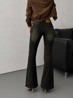Starry Black Tinted Bootcut Jeans