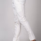 Stylish off white pyjama pants with a slim fit and elastic waistband for comfortable wear