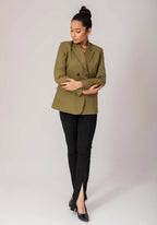 Double Breasted Blazer- Olive Green
