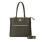 Aspire olive green tote bag by Stylera with removable strap and zipper pocket