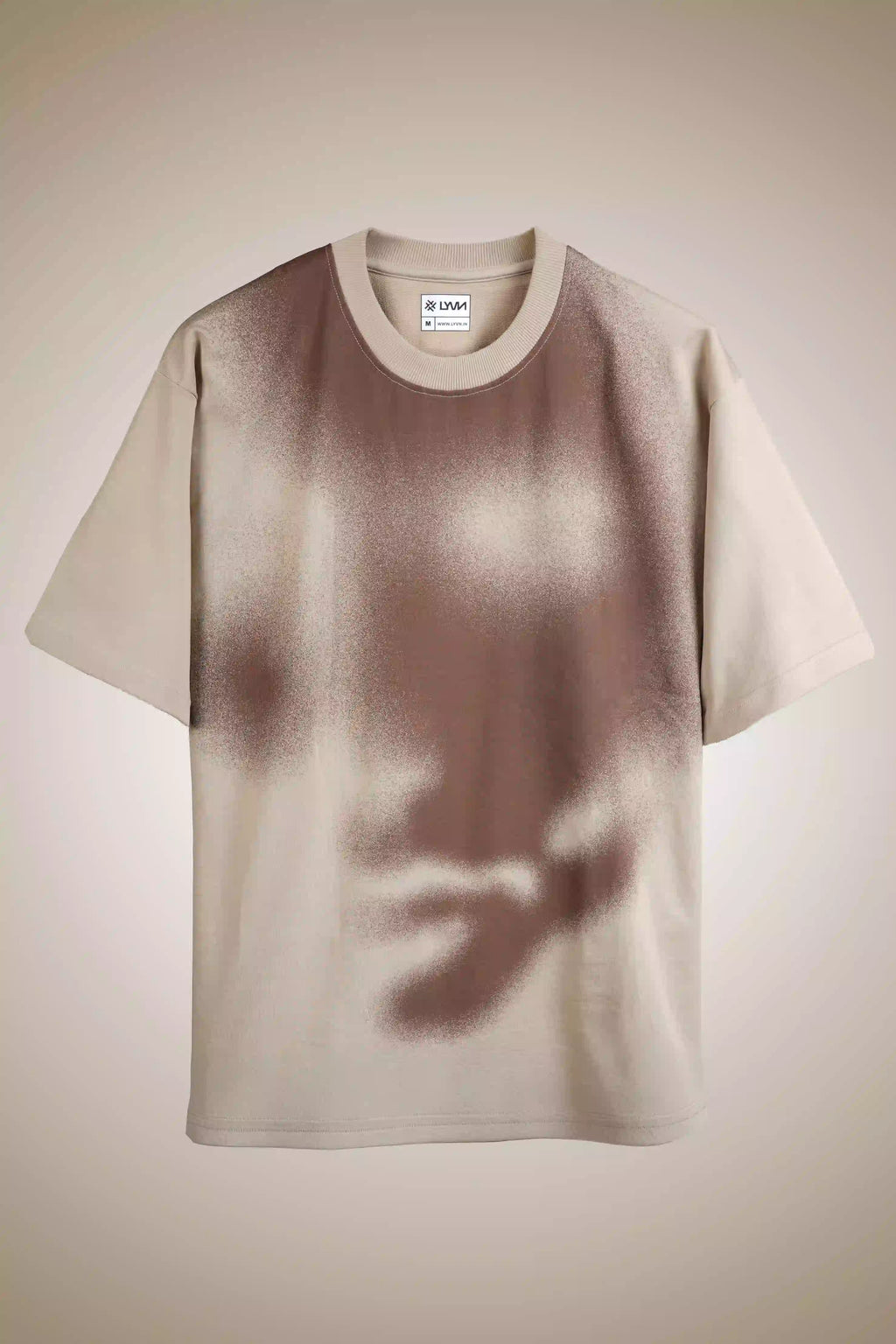 Brown Abstract Face T-Shirt
