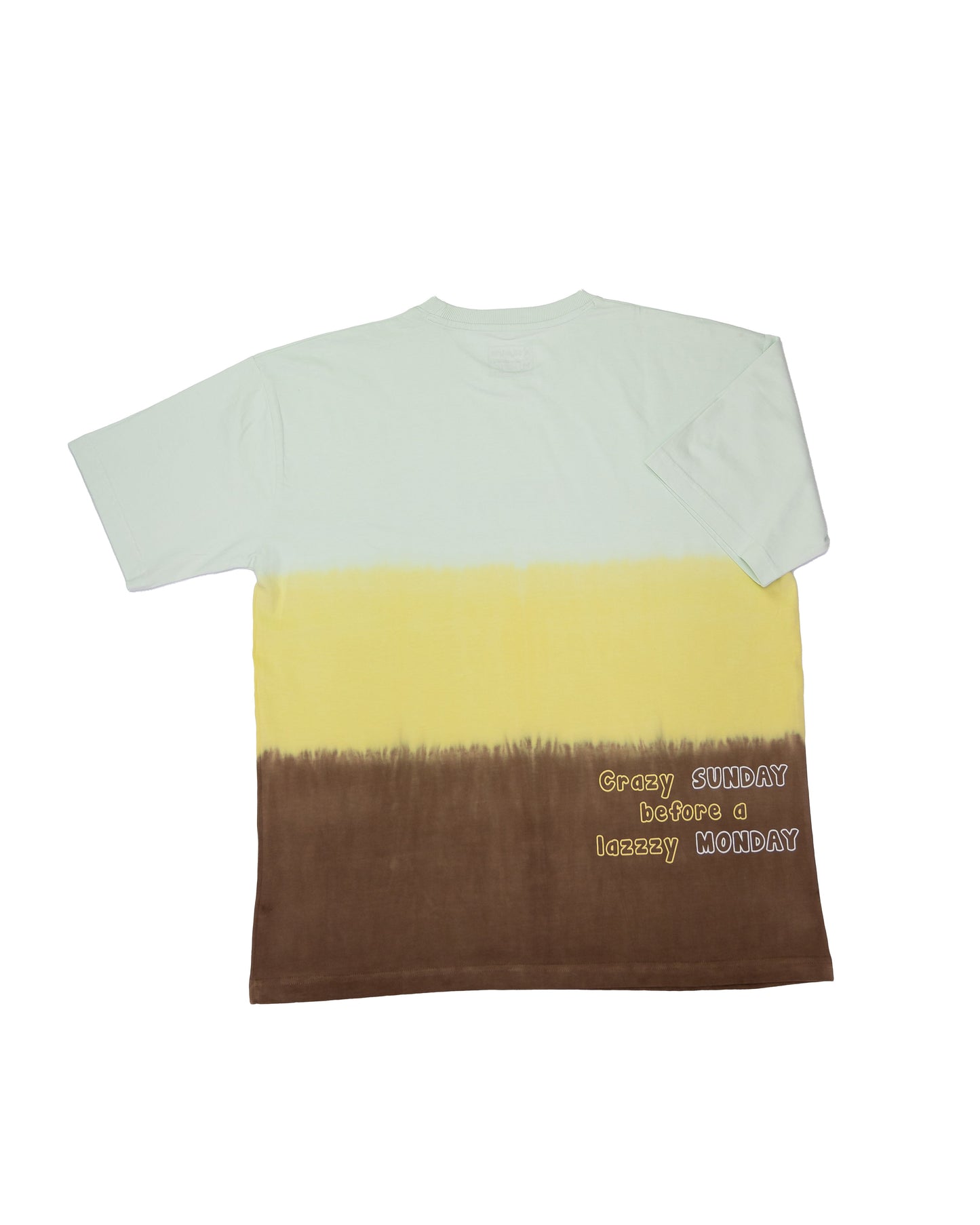 Stylstpls organic cotton oversized t-shirt with unique gradient design and playful text