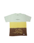 Stylstpls organic cotton oversized t-shirt with a gradient design featuring a beach graphic and Sunday text