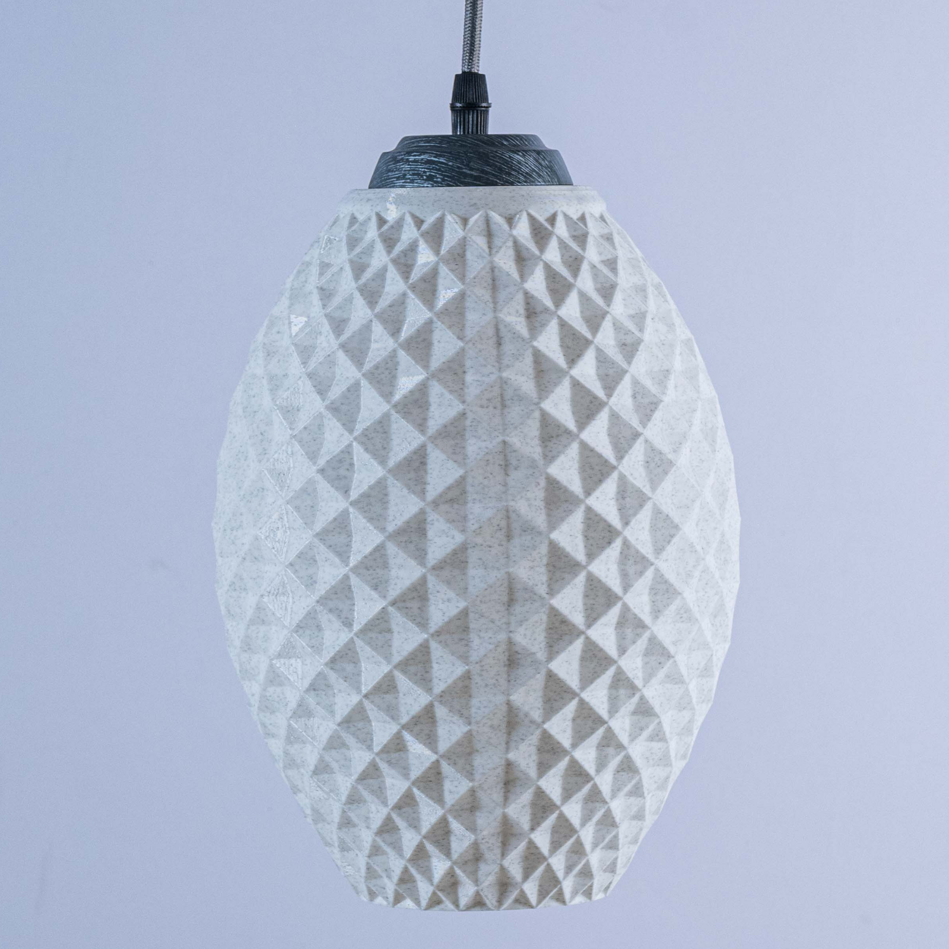 Stylish white contemporary decorative lamp for living room featuring a unique textured design