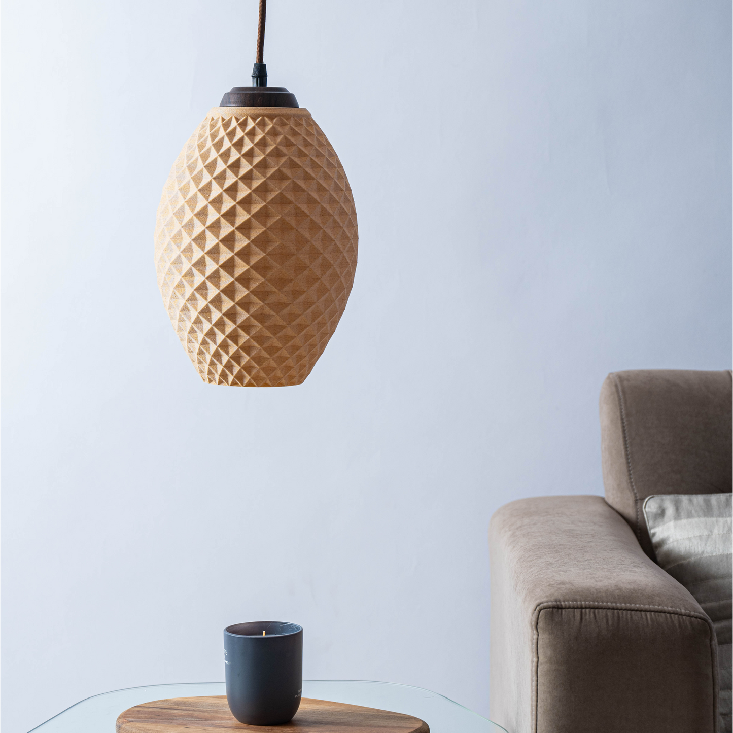 Sozori contemporary decorative lamp for living room with a stylish geometric design and warm lighting