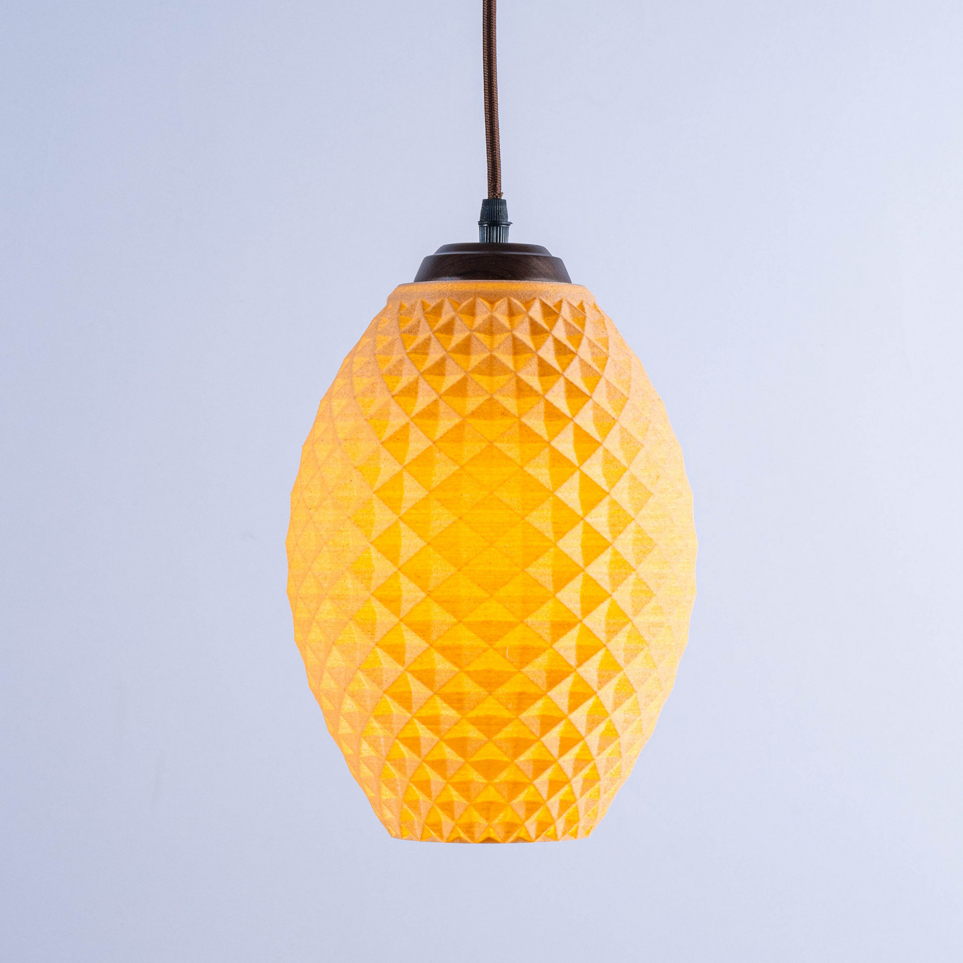 Sozori contemporary decorative lamp for living room with a unique geometric design and warm yellow glow