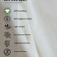 Close-up of white fabric highlighting features of oversized almond milk t-shirt by Stylera