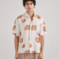 Oversized leopard shirt for men with a colorful animal print design and short sleeves
