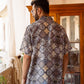 Men's oversized printed shirt for men featuring a unique geometric pattern from Stylera 