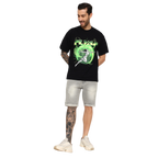 "World Is Your Oyster" Round Neck Black T-Shirt