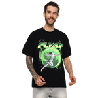 "World Is Your Oyster" Round Neck Black T-Shirt