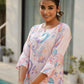 Pastel floral cotton co ord set designed with vibrant patterns for a stylish look