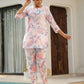 Stylera pastel floral cotton co ord set featuring a vibrant tunic and matching pants