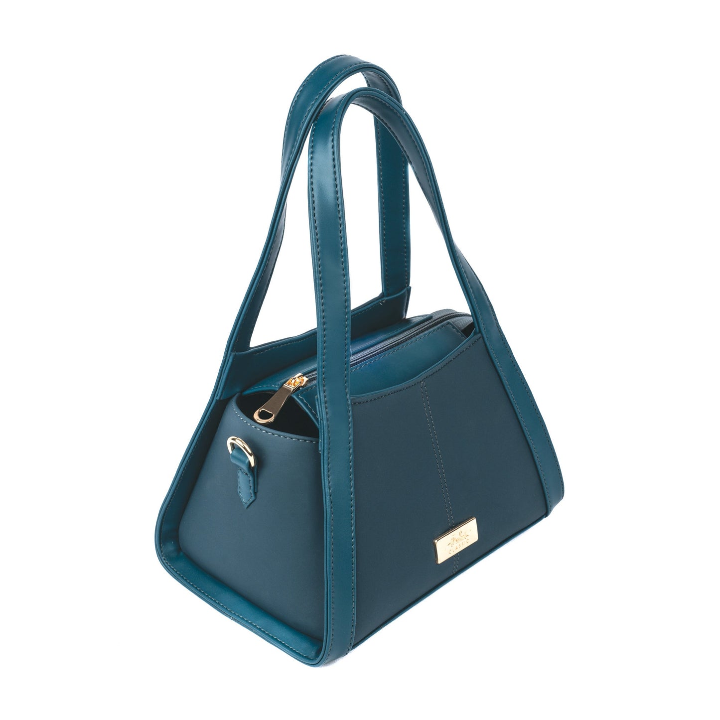 Stylera peacock small handbag with sleek design and elegant handles