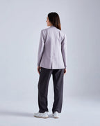 Single-Buttoned Blazer- Grey