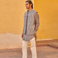 Stylish printed kurta and jacket for men by Stylera in a vibrant design