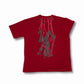 Red Bold Print Casual Tee for Men featuring a unique graphic design and comfortable fit