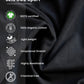 Close-up of soft black fabric highlighting features of regular fit black t-shirt for women by Stylera