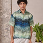 Stylera relaxed fit short sleeve shirt for men with a colorful nature print