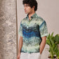 Stylera relaxed fit short sleeve shirt for men in vibrant colors with artistic pattern and a modern design