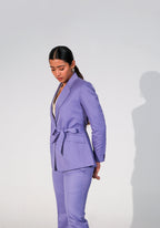 Tie-Up Business Suit- Lilac