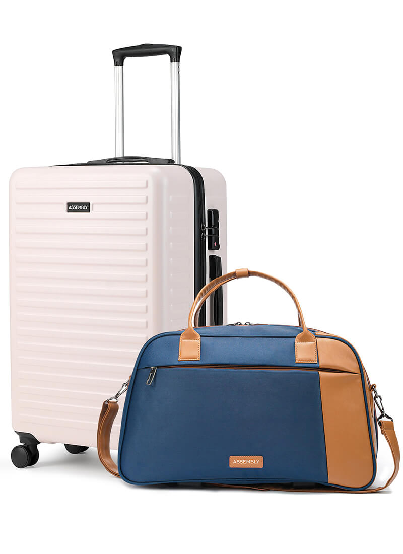 Stark+Verve Combo | Ivory | Medium Hard Luggage with Duffle Bag
