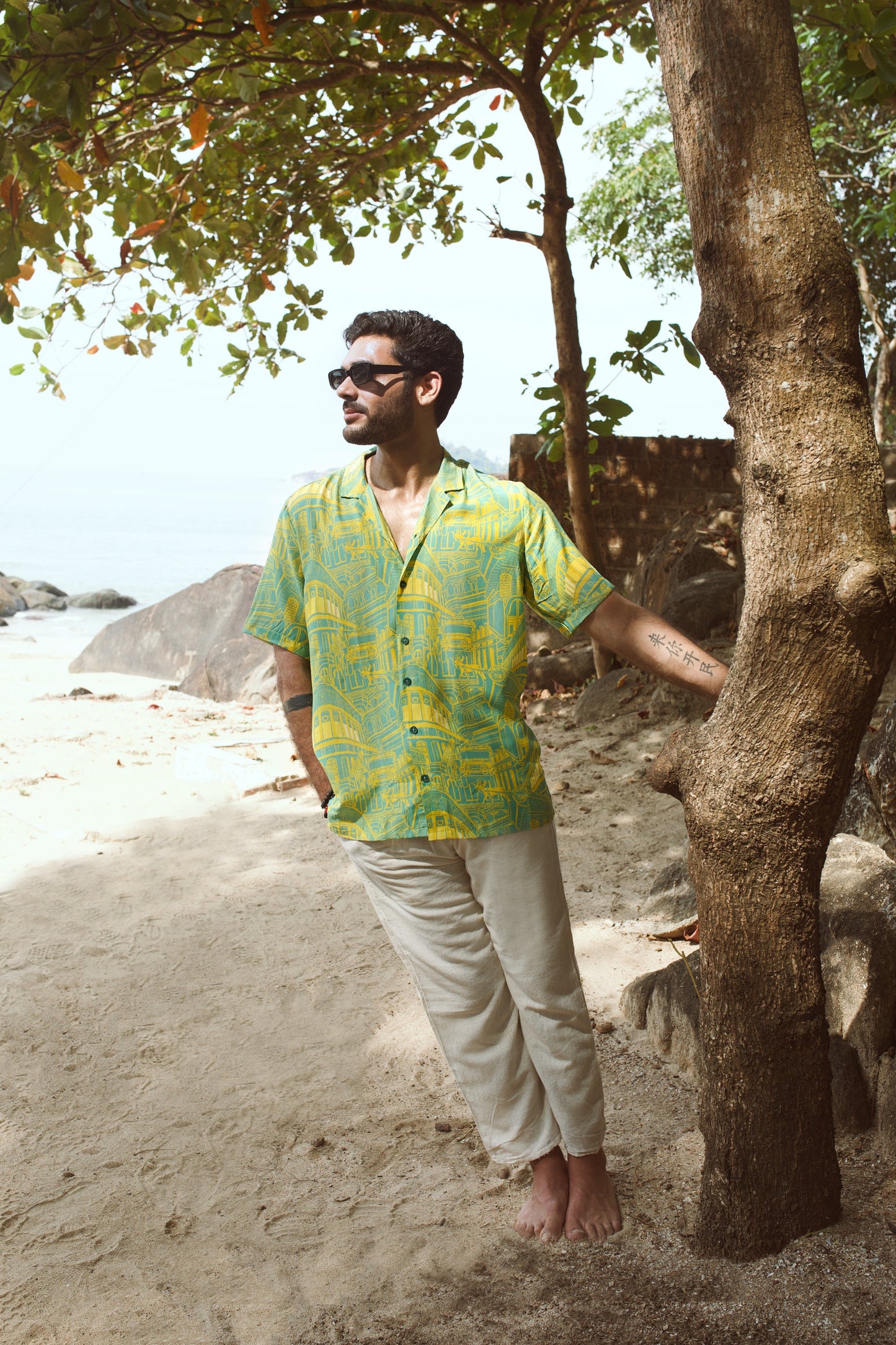 Seagreen oversize shirt for men by Stylera, perfect for casual beach days
