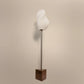 Sozori Serpe floor lamp for living room with a stylish spiral shade and wooden base
