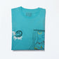 Stylstpls sky blue oversized t-shirt featuring a fun graphic design and relaxed fit
