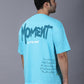 Stylstpls sky blue oversized t-shirt featuring bold graphics and a relaxed fit for casual style