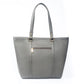 Stylish slate grey tote bag by Stylera featuring a spacious design and exterior zip pocket