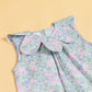 Stylera sleeveless floral print dress with a charming collar design and vibrant colors