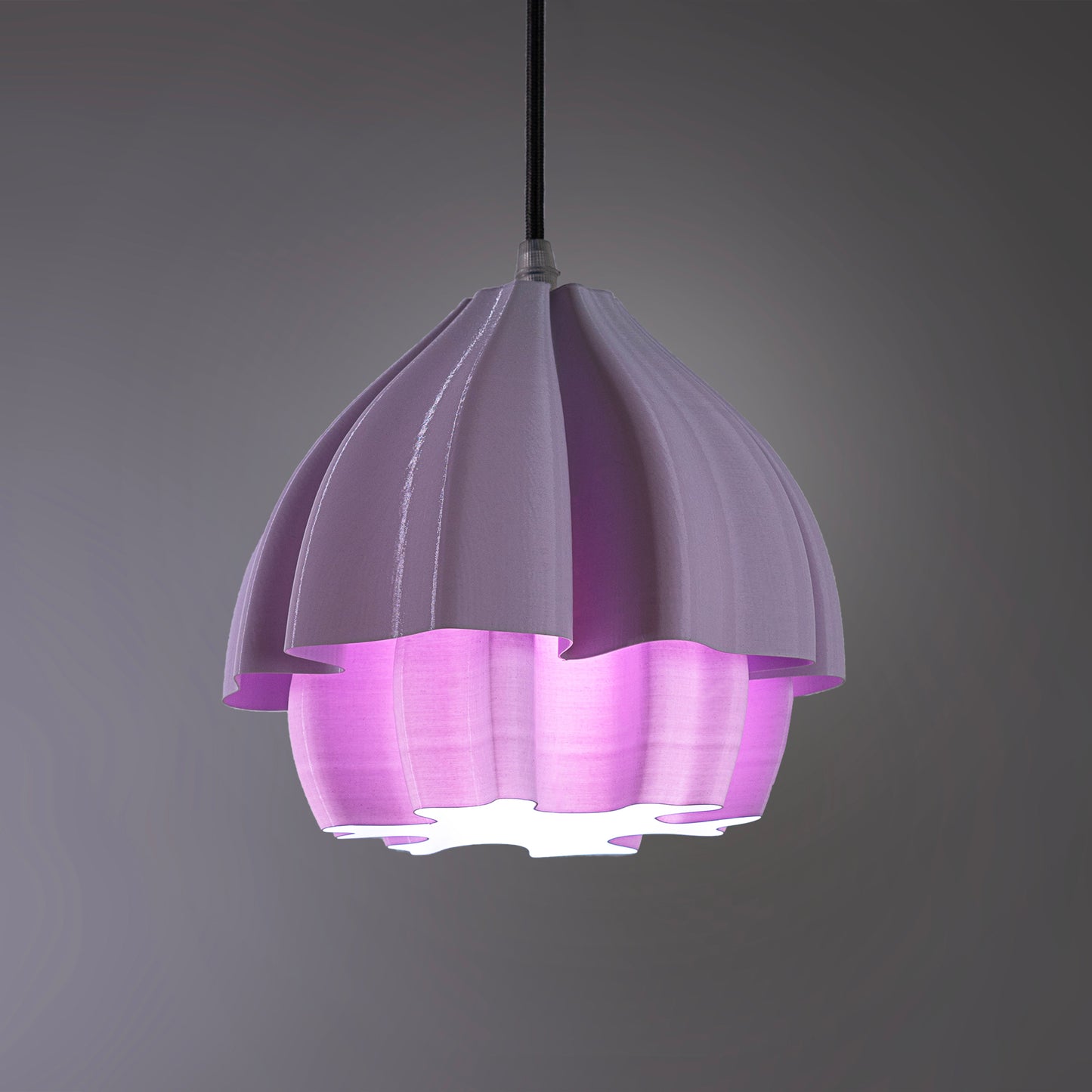 Sozori Soft Colored Decorative Lamp with a Unique Modern Design in Purple Hue