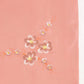 Delicate soft cotton saree with floral design in soft peach featuring intricate flower patterns