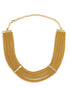 Stylera multi strand statement gold necklace for women with layered chain design and adjustable clasp