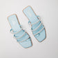 Stylera blue pearl strap sandals flat sandals with pearl embellishments on light blue straps