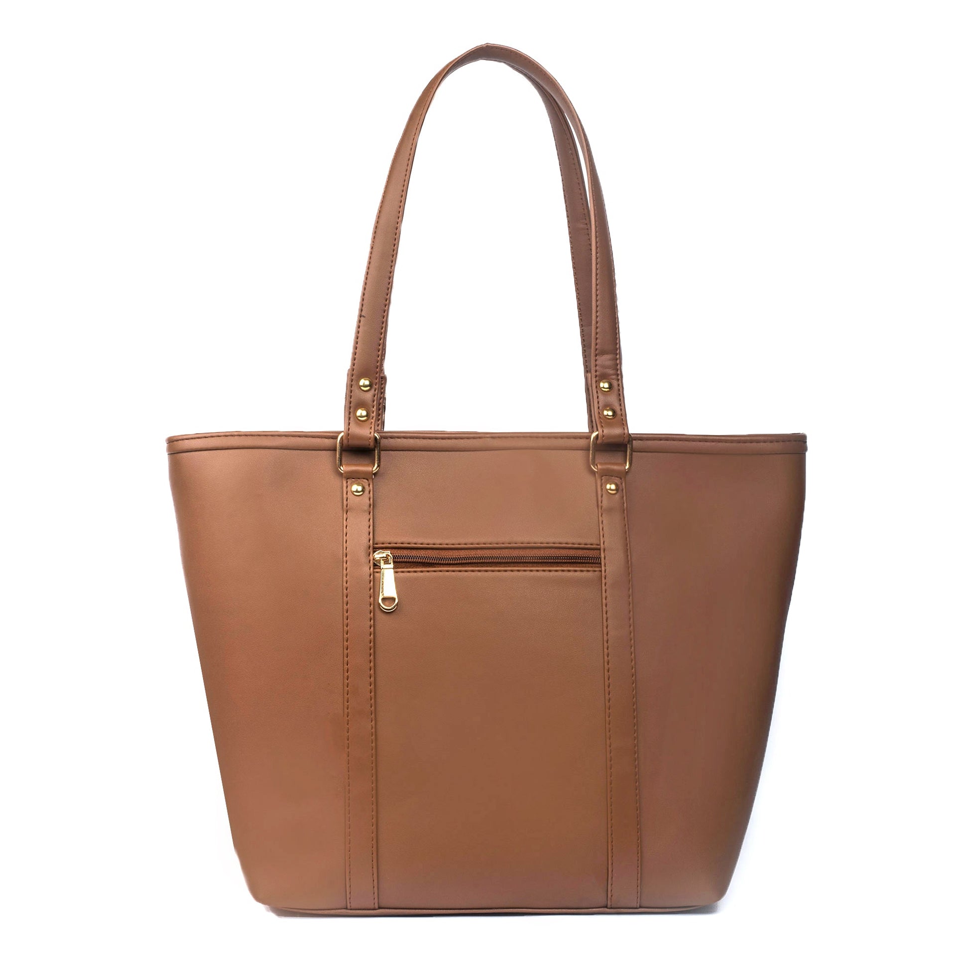 Stylish brown shoulder bag by Stylera with spacious interior and gold accents for everyday use