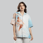 Stylera printed short sleeve button shirt with classical figure and cloud print on model stylish casual vacation shirts for men