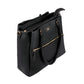 Black Aspire tote bag by Stylera with gold accents, a stylish everyday carryall bag for versatile use