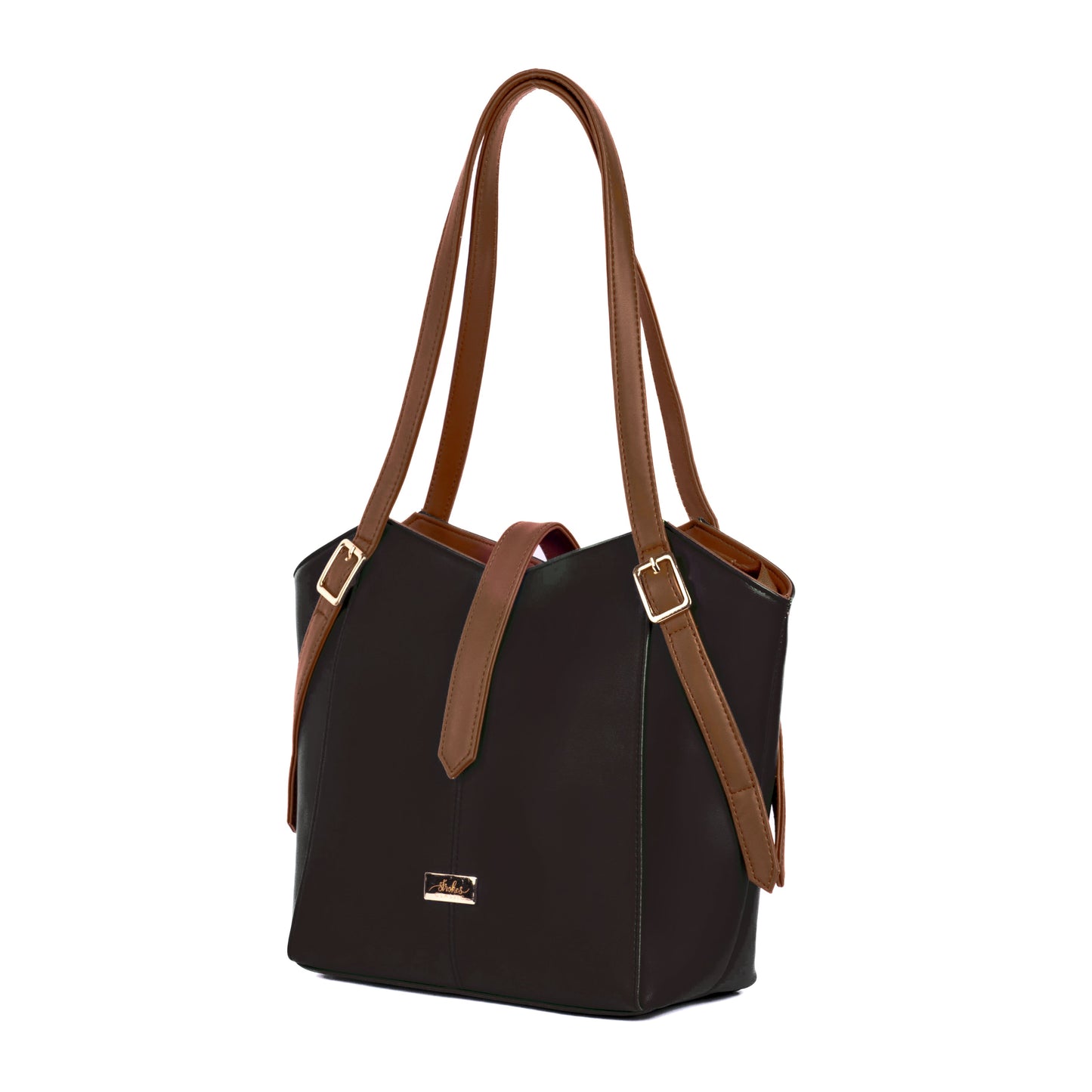 Elara Tote Bag in dark brown with stylish straps, perfect as a stylish everyday tote purse