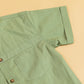 Stylish olive button up shirt from Stylera featuring short sleeves and a chest pocket