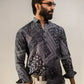 Stylish paisley print shirt for men by Stylera in black and gray colors