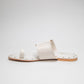 Stylera stylish summer slip on flats in white with toe loop and stud details