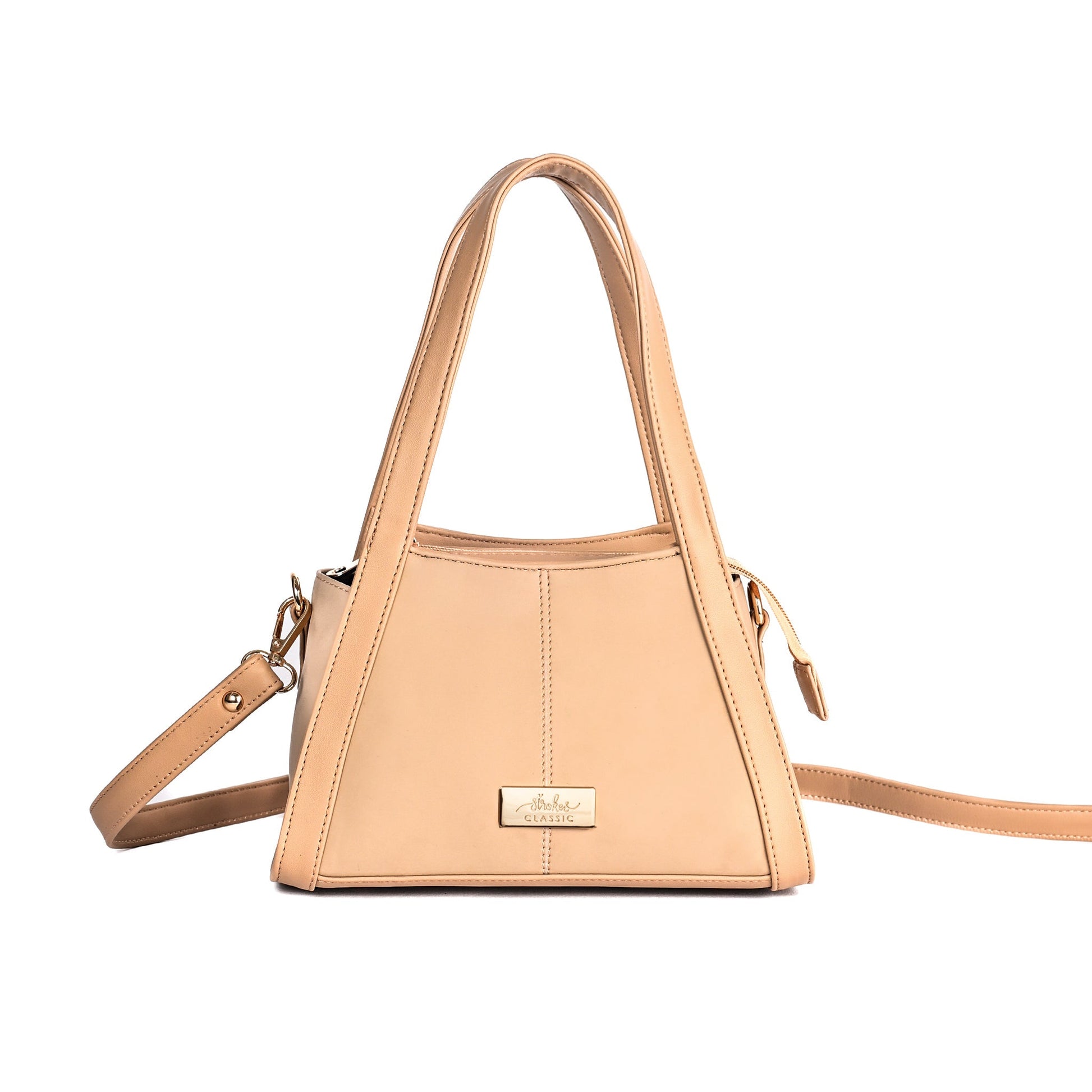 Stylish taupe shoulder bag by Stylera with elegant design and adjustable strap