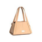 Stylish taupe shoulder bag from Stylera with dual handles and sleek design