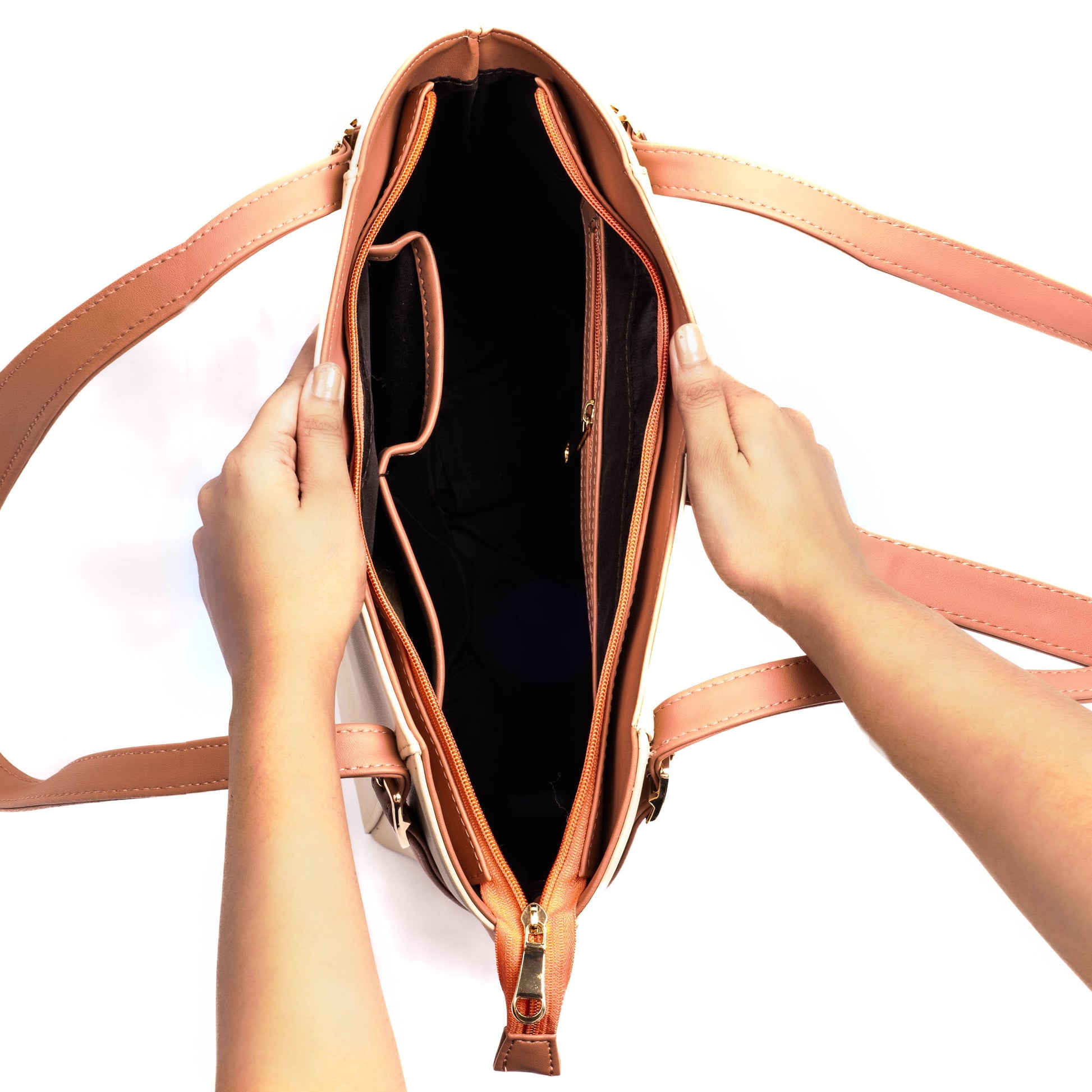 Stylish women's tote bag with spacious interior and dual handles for everyday use