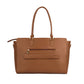 Stylish work tote for laptops in brown with a spacious main compartment and exterior zipper pocket