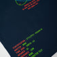 Stylstpls navy blue oversized t-shirt featuring colorful text and graphic design for casual wear