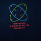 Navy blue oversized t-shirt with graphic design and motivational quote for casual wear