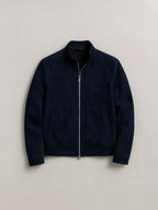Men's Monaco Night Suede Bomber Zipper Jacket Vellure